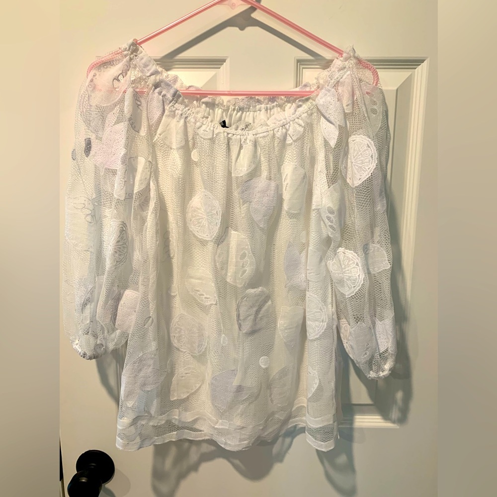 White House Black Market Off Shoulder Top